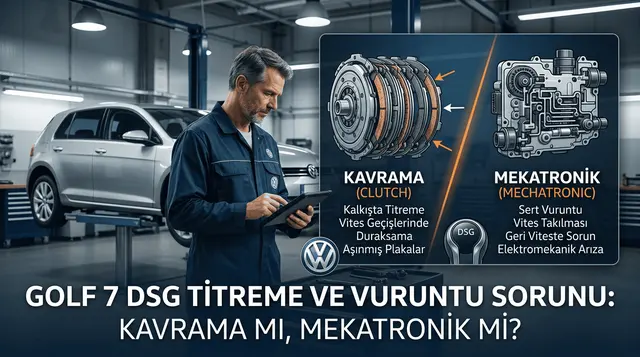 Golf 7 DSG Titreme ve Vuruntu Sorunu Kavrama mı, Mekatronik mi