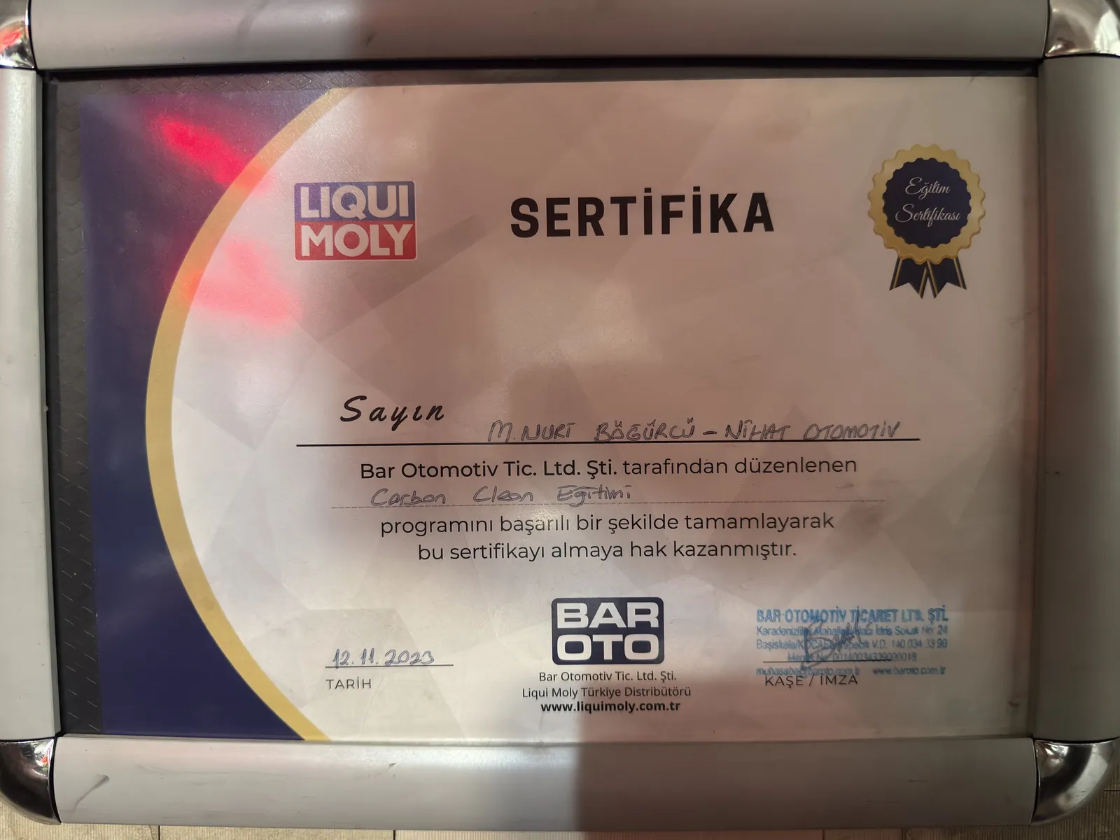 Carbon Clean Eğitimi Sertifikası