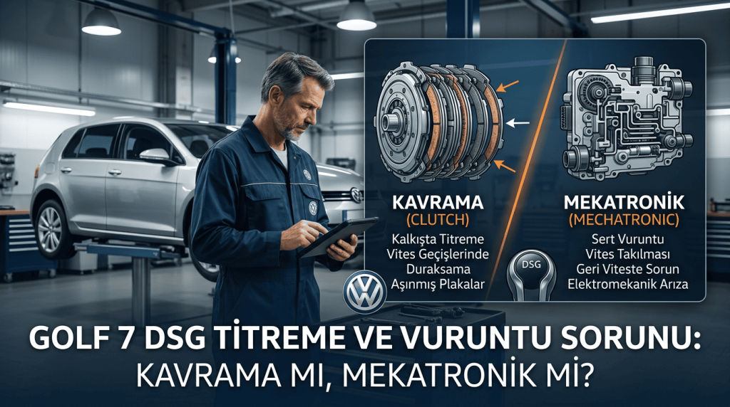 Golf 7 DSG Titreme ve Vuruntu Sorunu Kavrama mı, Mekatronik mi USTA ÇÖZÜMÜ